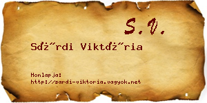 Sárdi Viktória névjegykártya